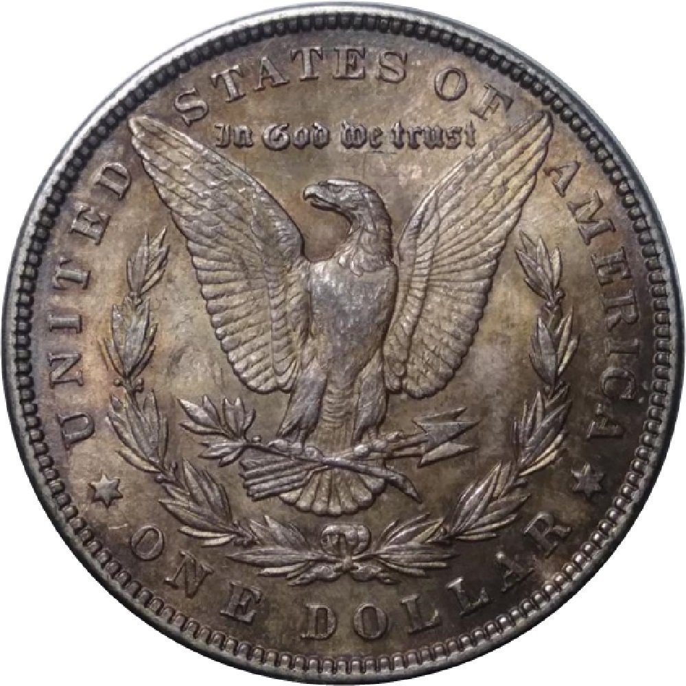 1885-Toned-Morgan-Silver-Dollar